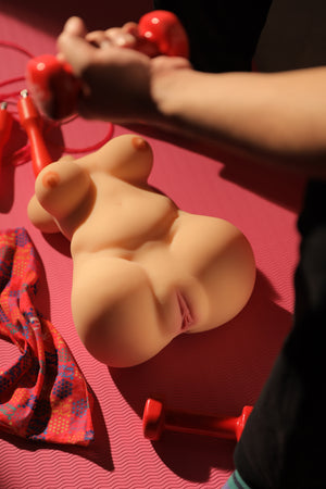 S-M Torso Fitness(Cinnamon): 93cm Real TPE Love Doll Torso-Climax Doll